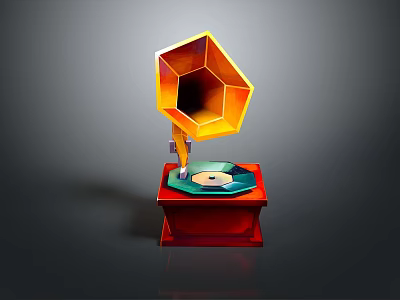phonograph old phonograph old phonograph antique phonograph classical phonograph retro phonograph 3d model