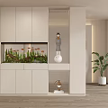 Modern Decorative Cabinet Fish Tank Partition Cabinet 3d model