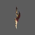 Intricate Fantasy Weapon Dagger With Ornate Design Red Accents And Metallic Details