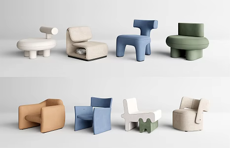 Modern Single Sofa Fashion Casual Sofa 3d model