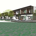 Modern Boutique Villa Exterior With Swimming Pool Outdoor Lounge Wooden Deck And Stone Walls