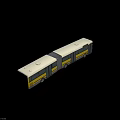 Yellow and White Articulated Bus Number 248 Downtown Express Urban Public Transit