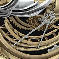 Intricate Mechanical Weapon With Gears Telescope Crescent Moon Feather And Gear Structure