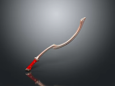 Sturdy Commercial Equipment With Curved Metal Structure And Red Handle For Industrial Applications 3d model