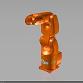 KUKA Orange Industrial Robot Arm With Metallic Structure For Automation Use 3d model