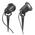 Black Ground Stake Outdoor Spotlights For Garden Yard Decoration