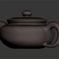 Traditional Purple Red Ceramic Teapot With Classic Elegant Design For Tea Brewing