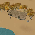 Modern Desert Scenic Landscape 3d model
