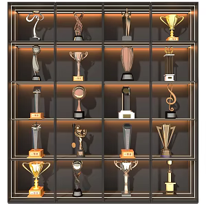 Modern trophy decoration cabinet 3d model