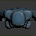 Futuristic Blue Astronaut Suit 3D Model With Helmet Full Body Design And Boots