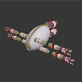 Sci-Fi Mechanical Creature 3D Model With White Streamlined Design And Silver Parts 3d model