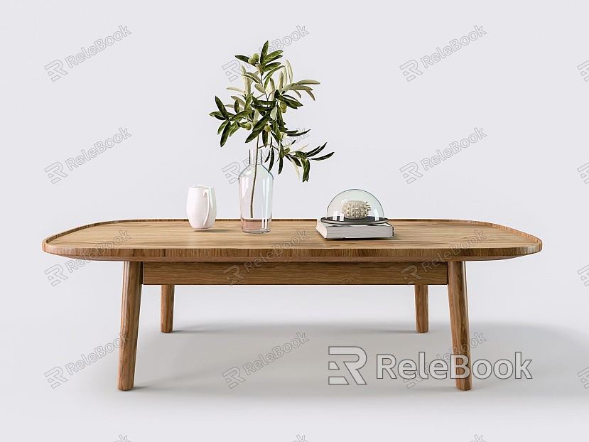 Modern Coffee Table Solid Wood Small Coffee Table model