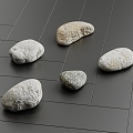 modern stone pebble stone 3d model