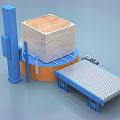 Industrial Pallet Wrapping Machine With Conveyor Belt For Efficient Cargo Handling