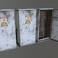 Distribution Box Central Control Power Supply Box Distribution Cabinet General Control Electric Box Substation Transformer Low Face Number Low Mold Simple Mold Game Video Level Super Realistic 3d model