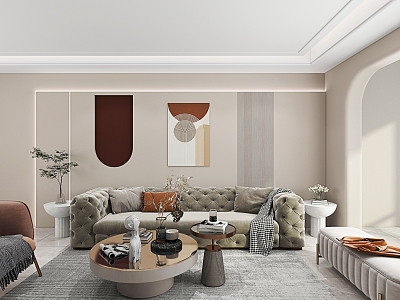 modern living room 3d model