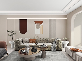 modern living room 3d model