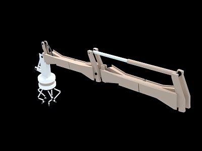 Smart Machine Robotic Arm With Telescopic Structure And Mechanical Joint Components 3d model