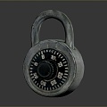 Lock combination lock metal lock antique lock old lock tools hardware tools processing tools furniture 3d model