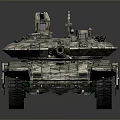 Camouflage Painted Military Tank With Modern Turret And Main Gun Barrel