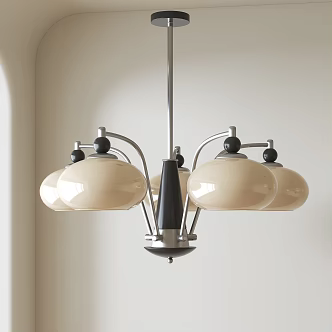French Middle Chandelier 3d model