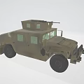 Military Utility Vehicle With Camouflage Exterior Roof Weapon Mount And Off Road Design