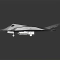Space Aerospace Gray Stealth Fighter Model With Advanced Design And Futuristic Technology