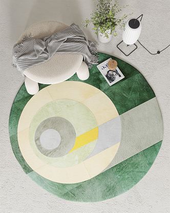 Modern Round Carpet 3d model