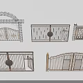 Ornate Metal Gates With Arched Design Circular Motifs And Double Door Styles