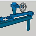Green Industrial Mechanical Device With Motor Wheel And Stand Structure