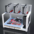 Minerva Bi Ao Multi GPU Mining Rig Frame With Cooling Fan And Circuit Board 3d model