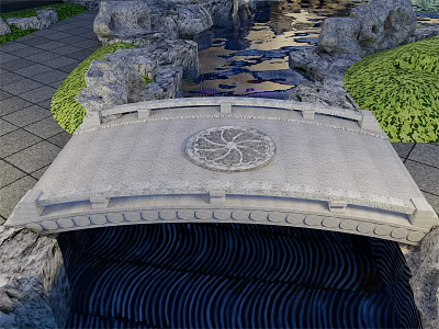 Xinzhong Landscape Bridge 3d model