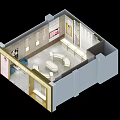 Elegant Luxury Jewelry Store Interior With Glass Display Cases And Chandelier Lighting