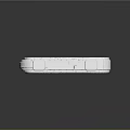 Cartoon Themed 3D Model Featuring White Symmetrical Circular Structure And Reflective Base