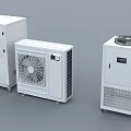 White Industrial Equipment Cooling Systems with Fan Units Digital Display and Efficient Heat Dissipation
