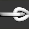 Modern Fashion Accessory With White Sleek Knot Design And Smooth Surface