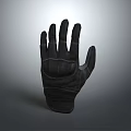 Stylish Black Leather Glove For Daily Use With Stitched Pattern And Durable Material 3d model