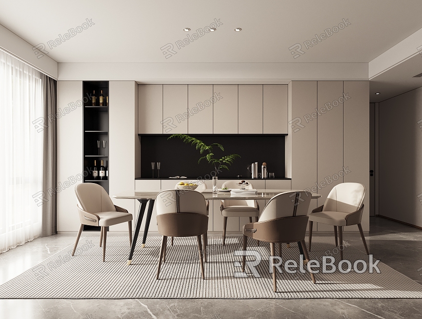 Modern Restaurant High-class Grey Restaurant Dining Table and Chair Single Chair model