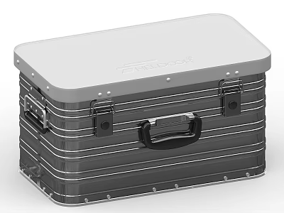 Sturdy Metal Toolbox For Hardware Tools Storage With Portable Handle And Secure Latch 3d model