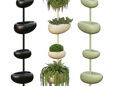 Serralunga potted green plant model