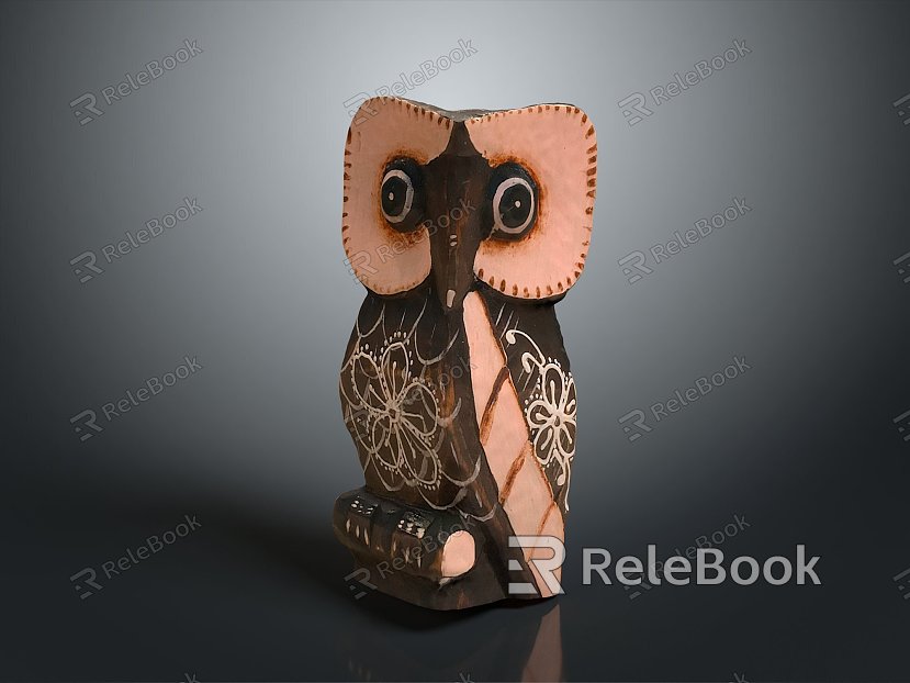 Owl grimace owl long-eared owl wulin owl monkey face owl carved owl model