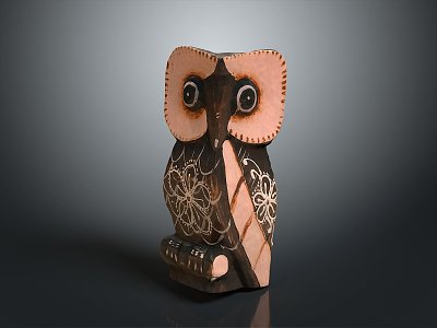 Owl grimace owl long-eared owl wulin owl monkey face owl carved owl model