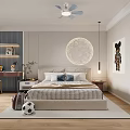 Modern Kids Bedroom Interior With Bed Soccer Ball And Study Desk