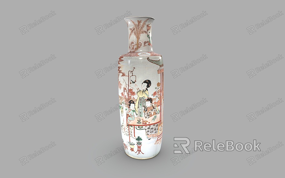 Chinese Vase Ceramic Cultural Relics Porcelain model