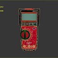 Mastech Digital Multimeter Red Black Design With Digital Display And Control Knob 3d model