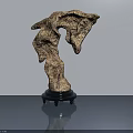 Natural Stone Like Sculpture Carving With Black Base On Smooth Surface 3d model