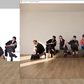Modern multi-person sitting character combination 3d model