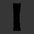 Black Leather Mid Calf Boots With Buckle Straps And Classic Design For Daily Use