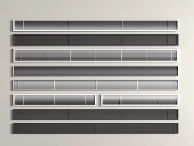 Various Styles Of Air Conditioner Vents Displayed 3d model