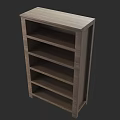 Modern Wooden Bookcase Featuring Multiple Open Shelves Simple Functional Home Office Storage Solution 3d model
